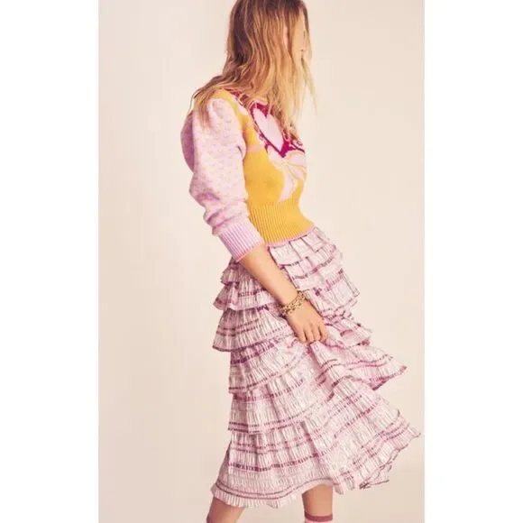 LOVESHACKFANCY Emani Crewneck Sweater - Picture 7 of 14